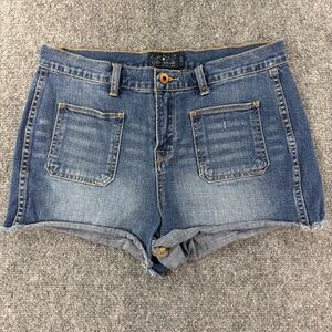 Lucky Brand Washed Blue Denim Patch Pocket Shorts